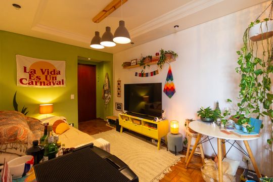 Sala de apartamento para alugar com 1 quarto, 64m² em Cerqueira César, São Paulo