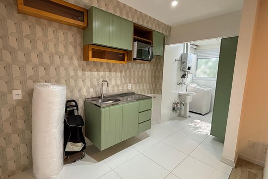 Cozinha de apartamento à venda com 4 quartos, 108m² em Santo Amaro, São Paulo