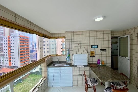 Varanda de apartamento para alugar com 2 quartos, 100m² em Aviação, Praia Grande
