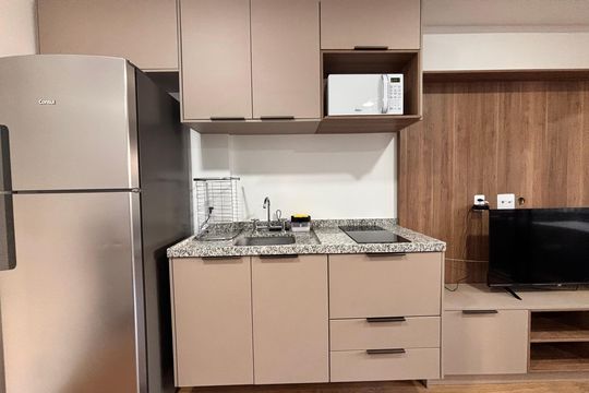 Studio de kitnet/studio para alugar com 1 quarto, 25m² em Indianópolis, São Paulo