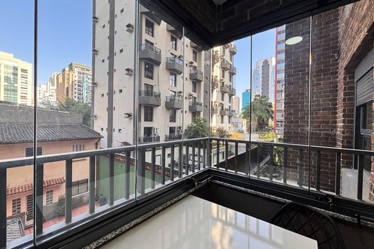 Vista de kitnet/studio para alugar com 1 quarto, 25m² em Indianópolis, São Paulo