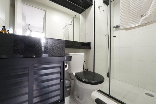 Banheiro Suíte de apartamento para alugar com 1 quarto, 30m² em Jardim da Glória, São Paulo