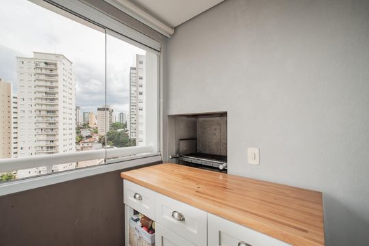 Varanda gourmet de apartamento à venda com 2 quartos, 68m² em Chácara Inglesa, São Paulo