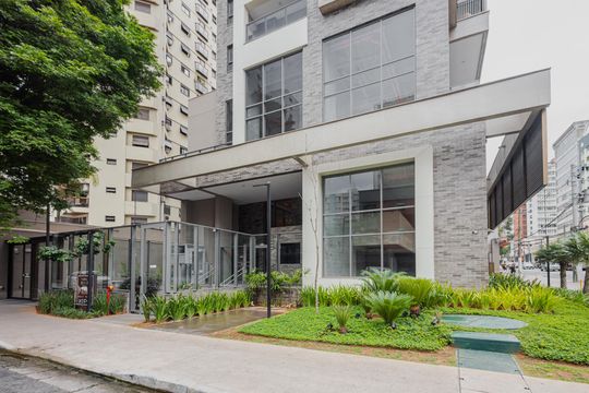 Fachada de apartamento para alugar com 1 quarto, 38m² em Jardim Paulista, São Paulo