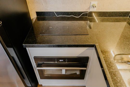 Cozinha de apartamento para alugar com 1 quarto, 38m² em Jardim Paulista, São Paulo