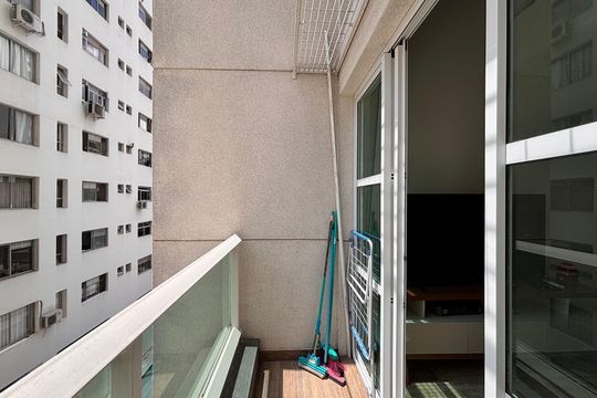 Varanda de apartamento à venda com 1 quarto, 45m² em Indianópolis, São Paulo