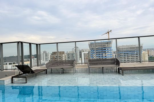 Área comum de kitnet/studio para alugar com 1 quarto, 33m² em Itaim Bibi, São Paulo