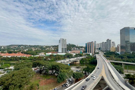 Vista da Varanda de kitnet/studio para alugar com 1 quarto, 25m² em Pinheiros, São Paulo