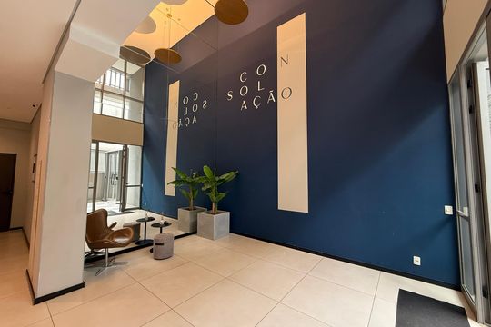 Área comum de kitnet/studio para alugar com 1 quarto, 25m² em Consolação, São Paulo