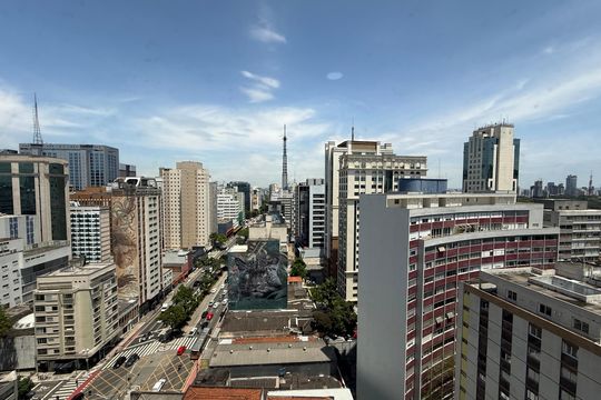 Vista Varanda de kitnet/studio para alugar com 1 quarto, 25m² em Consolação, São Paulo