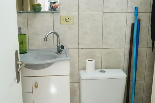 Banheiro Área de Serviço  de casa de condomínio à venda com 3 quartos, 118m² em Penha de França, São Paulo