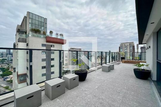 Área comum de kitnet/studio para alugar com 1 quarto, 26m² em Jardim das Acacias, São Paulo