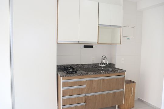 Cozinha de kitnet/studio à venda com 1 quarto, 29m² em Bela Vista, São Paulo