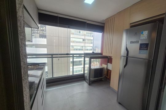 Cozinha de apartamento à venda com 1 quarto, 30m² em Pinheiros, São Paulo