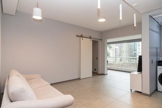 Sala de apartamento para alugar com 1 quarto, 58m² em Cerqueira César, São Paulo