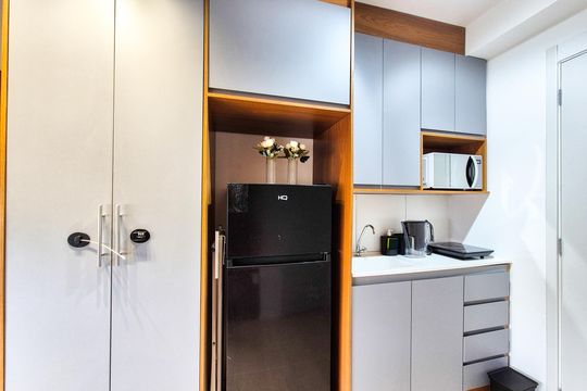 Cozinha de kitnet/studio à venda com 1 quarto, 15m² em República, São Paulo