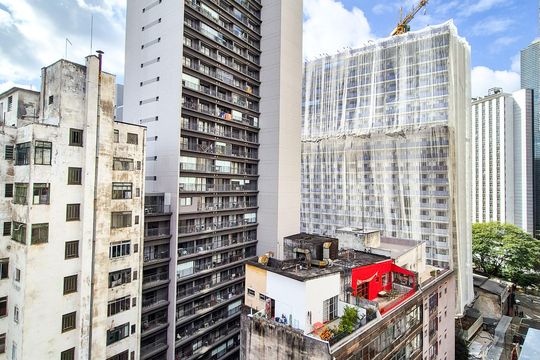 Vista do Quarto de kitnet/studio à venda com 1 quarto, 15m² em República, São Paulo