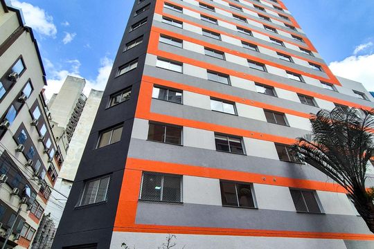Fachada do Prédio  de kitnet/studio à venda com 1 quarto, 15m² em República, São Paulo