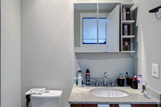 Banheiro de apartamento à venda com 1 quarto, 27m² em Vila Matilde, São Paulo