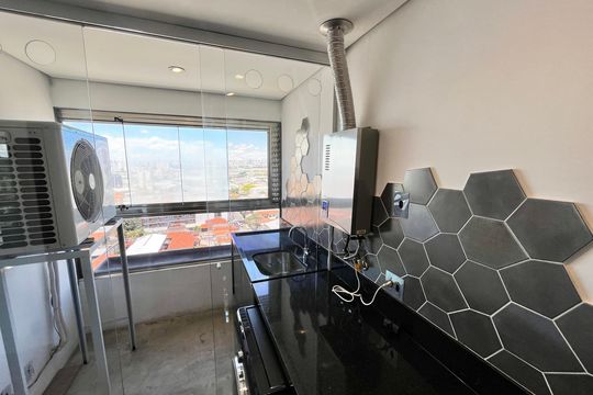 Cozinha de apartamento à venda com 1 quarto, 70m² em Carandiru, São Paulo
