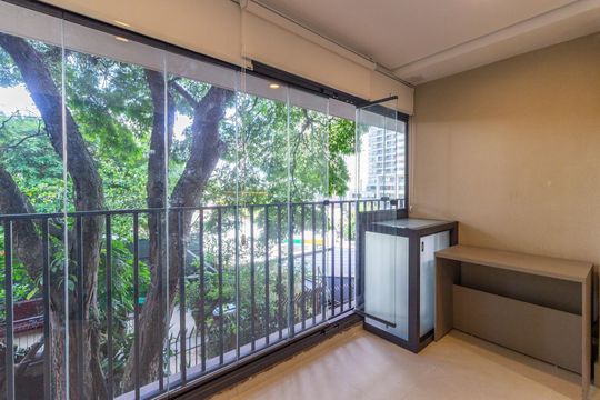 Varanda de kitnet/studio para alugar com 1 quarto, 29m² em Perdizes, São Paulo