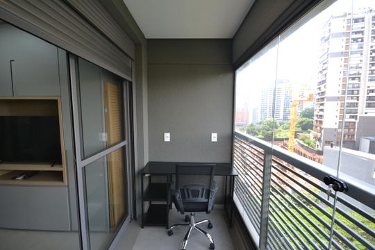 Varanda de kitnet/studio para alugar com 1 quarto, 25m² em Butantã, São Paulo