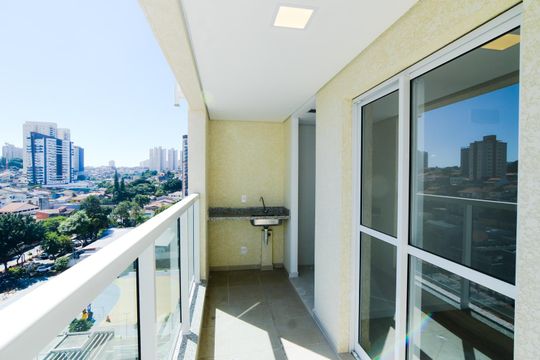 Varanda da Sala de apartamento à venda com 2 quartos, 68m² em Vila Galvão, Guarulhos