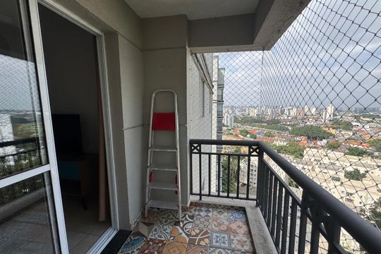 Varanda da Sala de apartamento à venda com 2 quartos, 55m² em Vila Bela, São Paulo