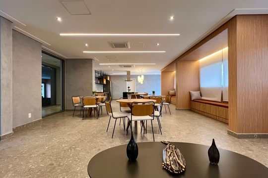 Área comum de kitnet/studio para alugar com 1 quarto, 24m² em Pinheiros, São Paulo