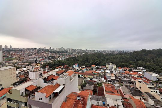 Varanda gourmet Vista  de apartamento para alugar com 2 quartos, 58m² em Baeta Neves, São Bernardo do Campo