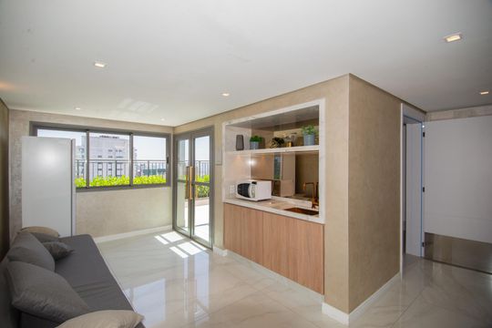 Área comum de kitnet/studio para alugar com 1 quarto, 27m² em Vila Mariana, São Paulo