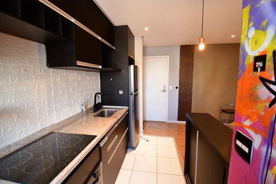 Cozinha de kitnet/studio à venda com 1 quarto, 44m² em Bosque, Campinas