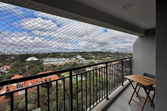 Vista Quarto de apartamento à venda com 1 quarto, 34m² em Santo Amaro, São Paulo