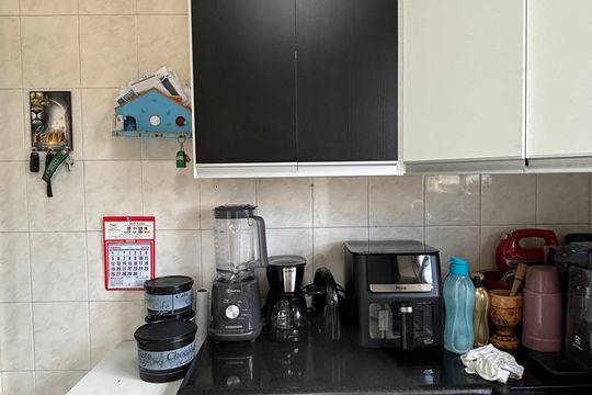 Cozinha de apartamento à venda com 2 quartos, 58m² em Parque Erasmo Assunção, Santo André