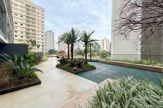 Área comum de kitnet/studio para alugar com 1 quarto, 29m² em Santo Amaro, São Paulo