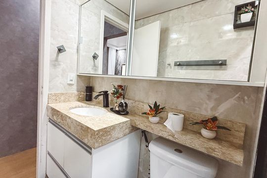 Banheiro de apartamento à venda com 3 quartos, 75m² em Vila Amalia (zona Norte), São Paulo