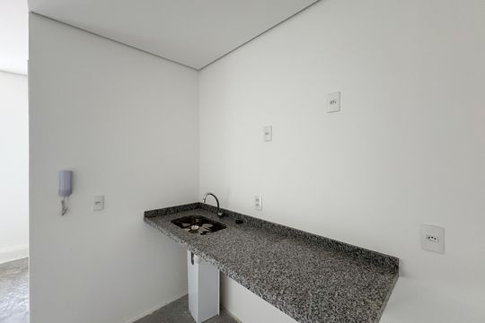 Cozinha  de kitnet/studio para alugar com 1 quarto, 26m² em Vila Campestre, São Bernardo do Campo