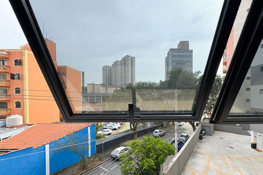 Vista  de kitnet/studio para alugar com 1 quarto, 26m² em Vila Campestre, São Bernardo do Campo