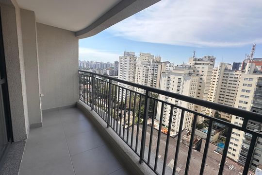 Varanda da Studio de kitnet/studio à venda com 1 quarto, 27m² em Cidade Monções, São Paulo