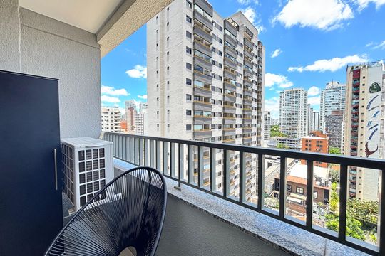 Varanda de apartamento para alugar com 1 quarto, 25m² em Vila Olímpia, São Paulo