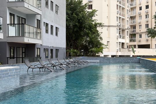 Área comum - Piscina de apartamento à venda com 2 quartos, 80m² em Taquara, Rio de Janeiro