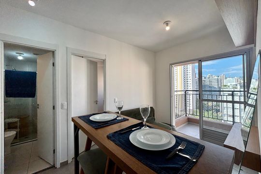 Cozinha de apartamento para alugar com 2 quartos, 45m² em Pinheiros, São Paulo