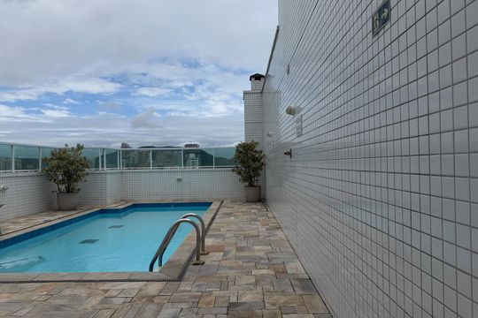 Área comum - Piscina de apartamento para alugar com 2 quartos, 68m² em Ponta da Praia, Santos