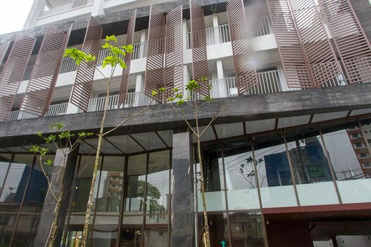 Fachada de kitnet/studio para alugar com 1 quarto, 20m² em Jardim das Acacias, São Paulo
