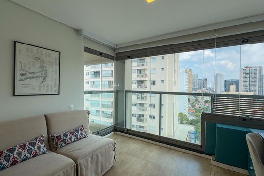 Varanda da Studio de kitnet/studio à venda com 1 quarto, 30m² em Vila Cordeiro, São Paulo