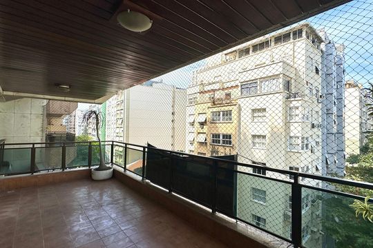 Varanda da Sala de apartamento à venda com 3 quartos, 206m² em Copacabana, Rio de Janeiro