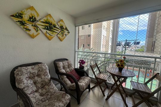 Varanda da Sala de apartamento para alugar com 3 quartos, 87m² em Jardim Tupanci, Barueri