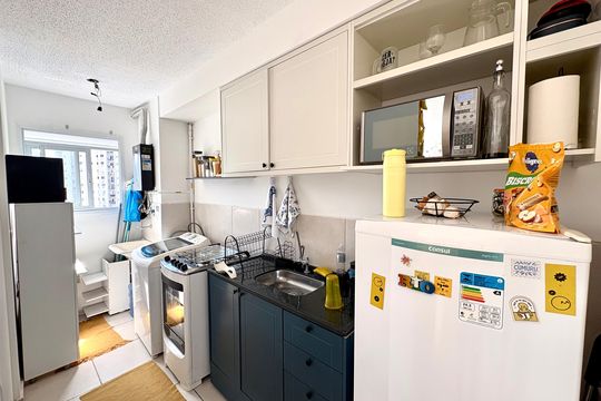 Cozinha de apartamento para alugar com 2 quartos, 45m² em Jacarepaguá, Rio de Janeiro