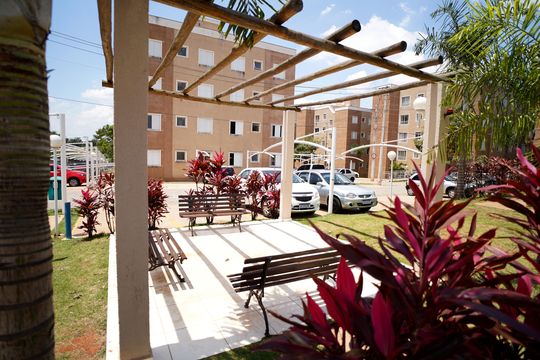 Área comum - Pergolado  de apartamento para alugar com 1 quarto, 32m² em Lot. Dinora Rosa, Sorocaba