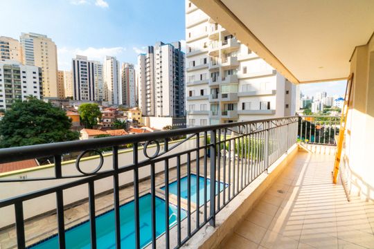 Sacada da Sala de apartamento à venda com 3 quartos, 104m² em Bosque da Saúde, São Paulo